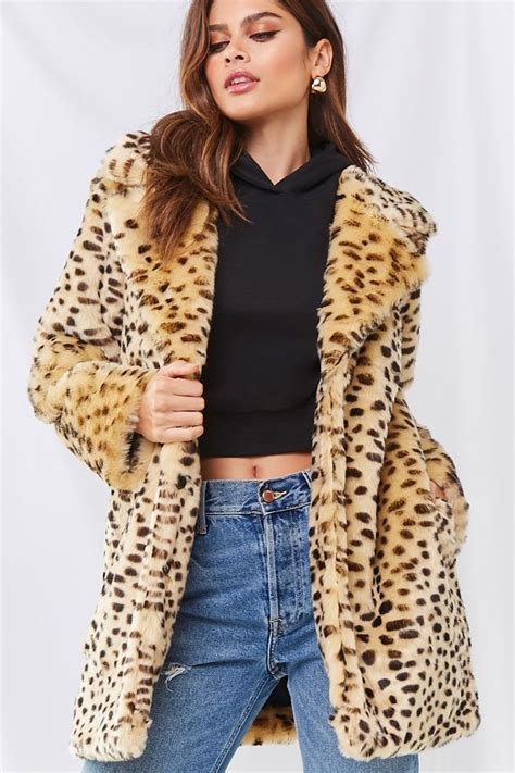 long cheetah print coat